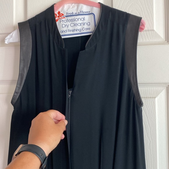 Maje Silk Jumper with leather trim at shoulder Size 1 - Picture 5 of 14